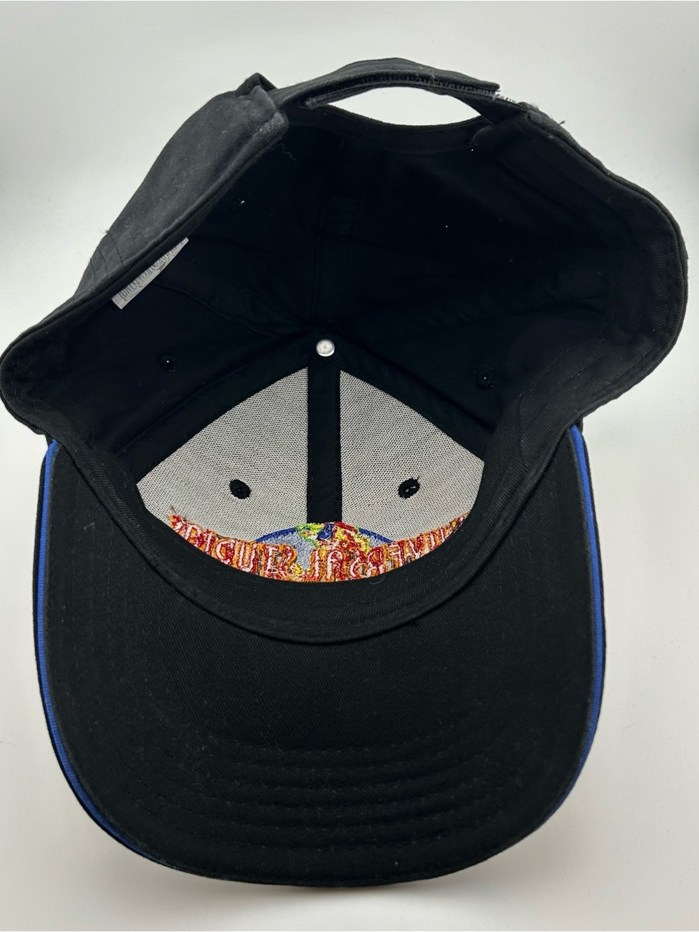 Vintage 90s Universal Studios Hollywood Globe Logo Black Adjustable Hat Cap - Picture 6 of 7